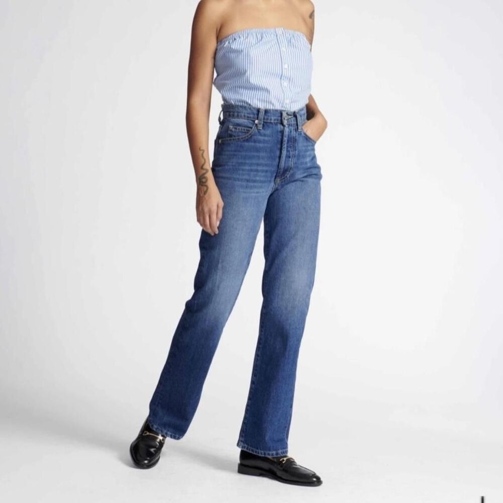 EVE DENIM The Juliette Straight Leg Jeans 28" Boho Minimalist